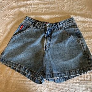 Denim vintage mom shorts